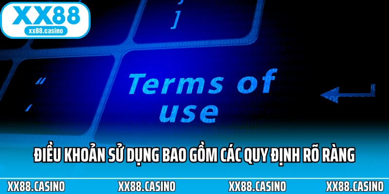 Điều khoản sử dụng bao gồm các quy định rõ ràng Điều khoản sử dụng bao gồm các quy định rõ ràng